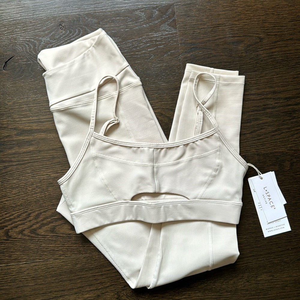 L Space Mercer Bra and Leggings in Bone